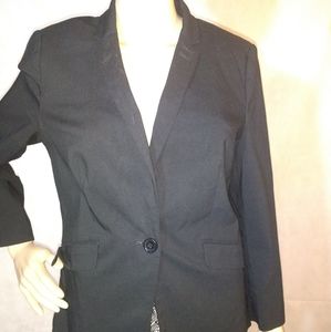 One Button Black Jacket